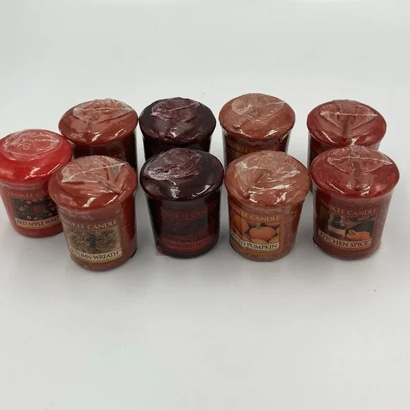 Lot Of 9 Yankee Candle Votives New Some Rare/Discontinued Cranberry Chutney - Picture 1 of 10